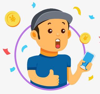 手绘竖起大拇指的男人免抠图免抠