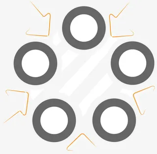 灰色圆圈五环免抠