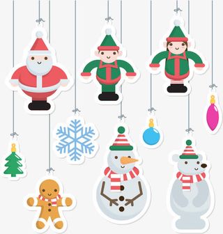 圣诞节卡片挂饰免抠