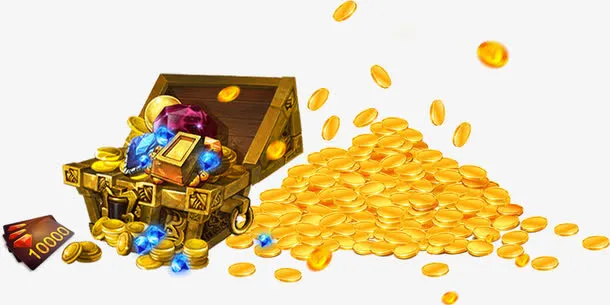 金币宝箱 红包大放送免抠