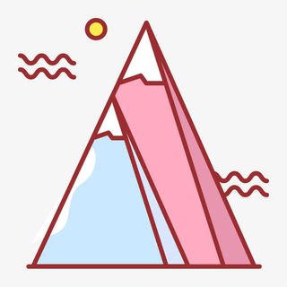 扁平化雪山PNG下载免抠