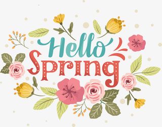 春天你好花朵装饰免抠