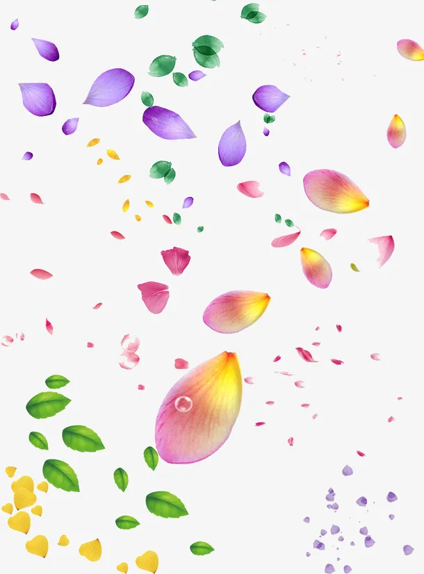 漂浮的花瓣免抠