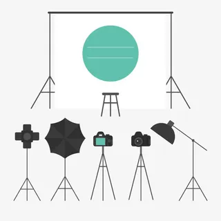 扁平化摄影棚免抠