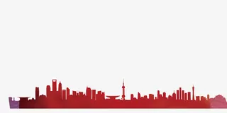 城市   剪影    渐变   建筑免抠