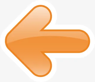 手绘橙色箭头免抠