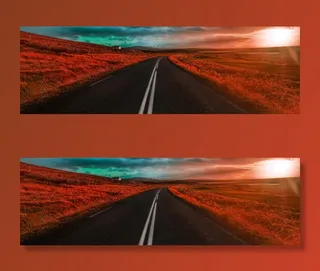 草原日出道路背景高清