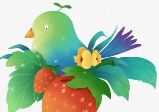 手绘装饰春天小鸟插画素材免抠