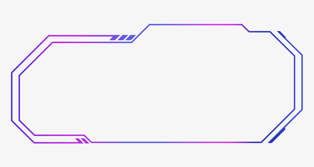 蓝紫色渐变科技风边框线条电商酷炫蹦免抠其他元素