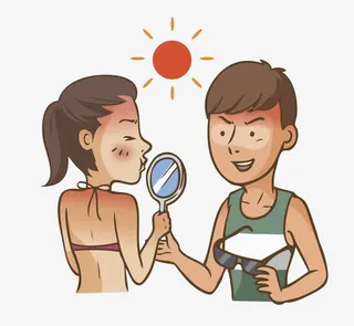 沙滩上的人免抠