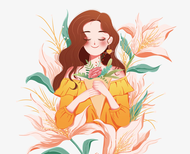 女神节美女免抠