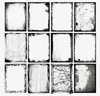 矢量墨迹边框免抠