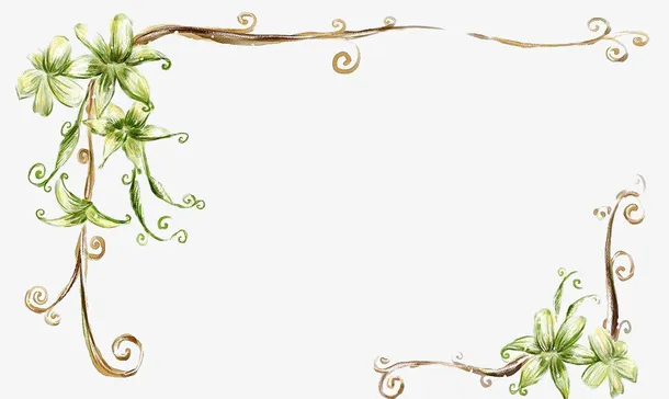 手绘卡通装饰花瓣花草装饰海报设免抠