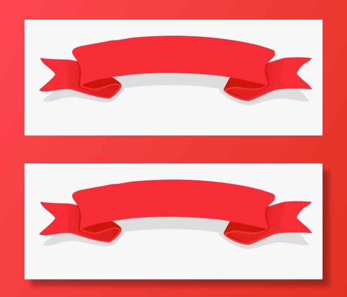 红色飘带 横幅 png素材免抠漂浮彩带元素