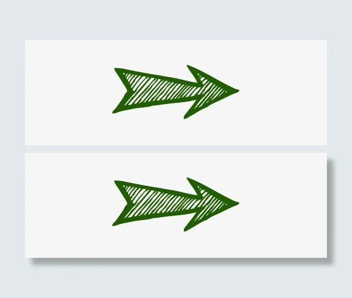 矢量箭头手绘绿色箭头免抠