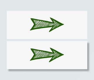 矢量箭头手绘绿色箭头免抠