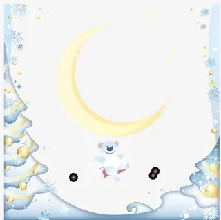 月亮上的小熊免抠