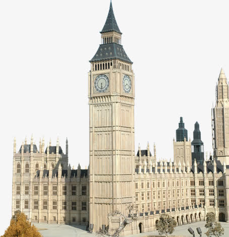美国著名建筑大笨钟免抠