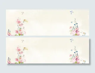 花鸟中国风米白色海报背景高清