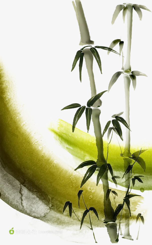 水墨竹子免抠