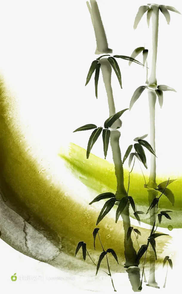 水墨竹子免抠