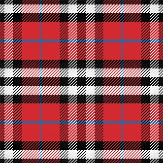 方格图案棉布免抠