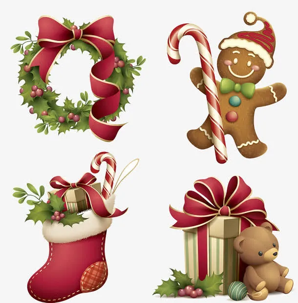 圣诞节元素图案免抠