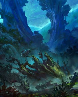 动漫插画仙境圣地免抠