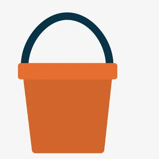 卡通简笔画红色桶免抠