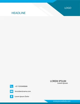 天蓝色线条边框传单免抠