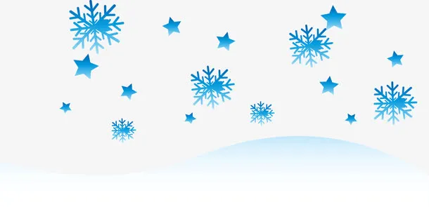 矢量雪花星星素材免抠