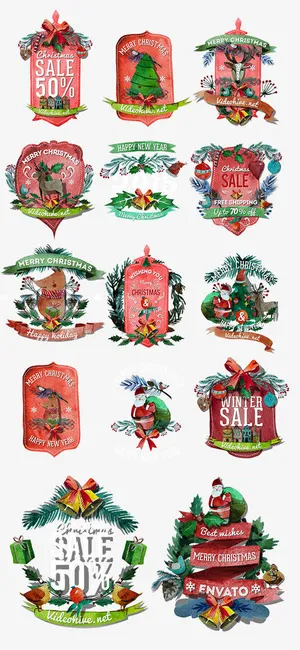 欧美风促销标签免抠