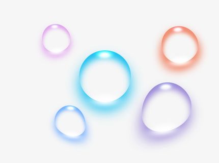 年末大放送立体彩色泡泡水制品海免抠