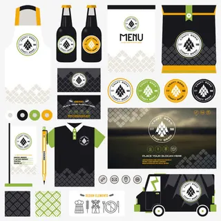 啤酒的VI应用免抠