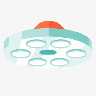 卡通无影灯手术灯免抠