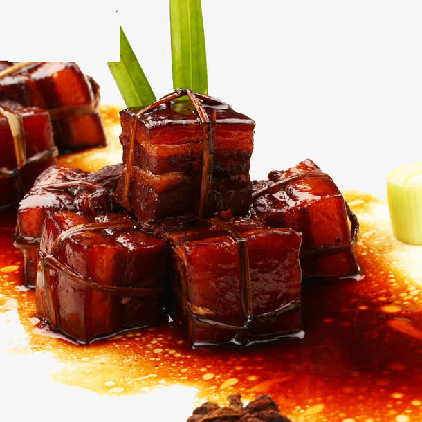 冒油的豆腐块状红烧肉免抠