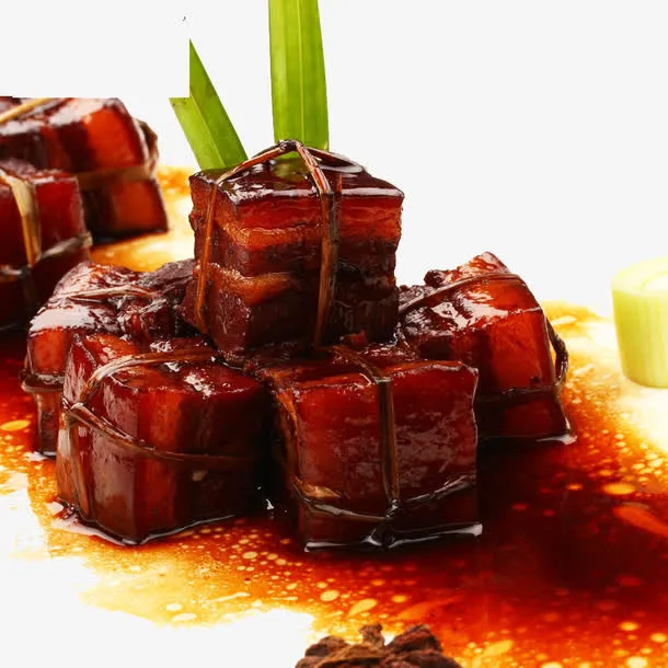 冒油的豆腐块状红烧肉免抠
