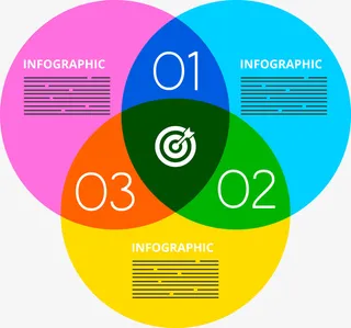 唯美三原色矢量图免抠标签元素