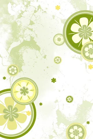 绿色水墨花纹表框背景高清