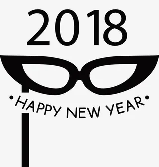 元旦舞会矢量标题免抠