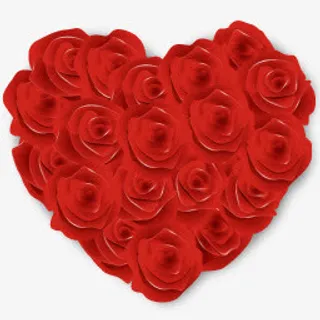 玫瑰花情人节红心免抠