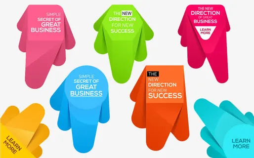 彩色网站横幅设计免抠