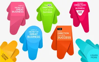 彩色网站横幅设计免抠