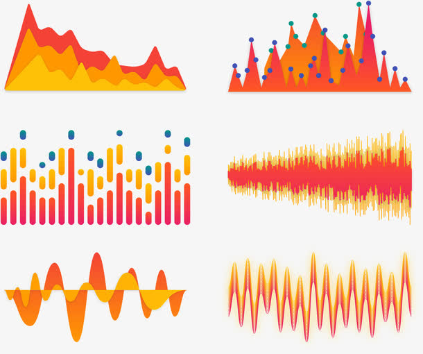 橙色音轨矢量图免抠