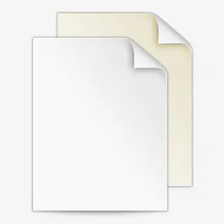 一边卷起的纸张免抠