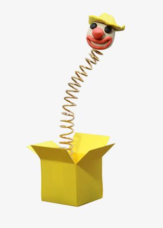 愚人节恶搞玩具黄色小丑免抠