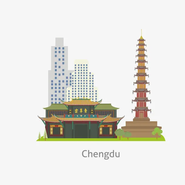 中国成都建筑免抠