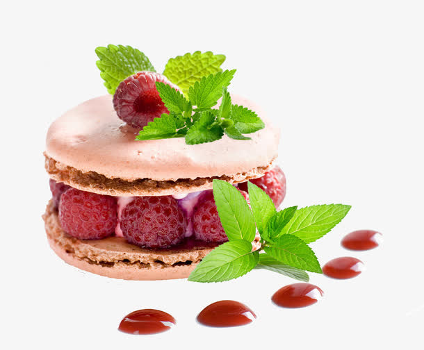 水果蛋糕饼干绿叶免抠