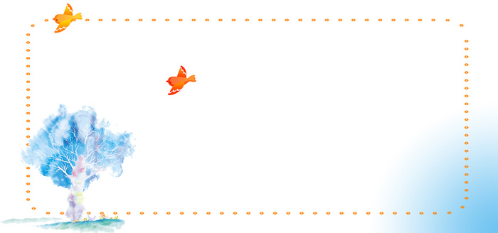 边框小清新蓝色banner背景高清