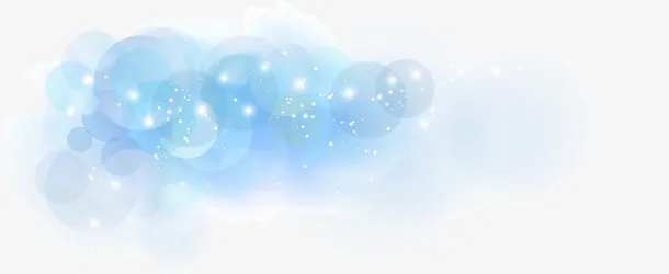 唯美蓝色水彩晕染免抠